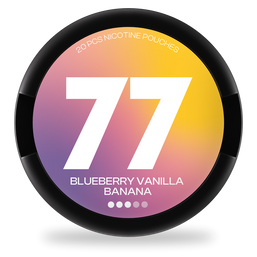 77 Blueberry Vanilla Banana nicotine pouches wholesale | Swepouch
