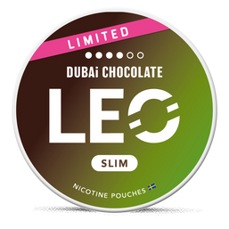 LEO Dubai Chocolate nicotine pouches wholesale | Swepouch
