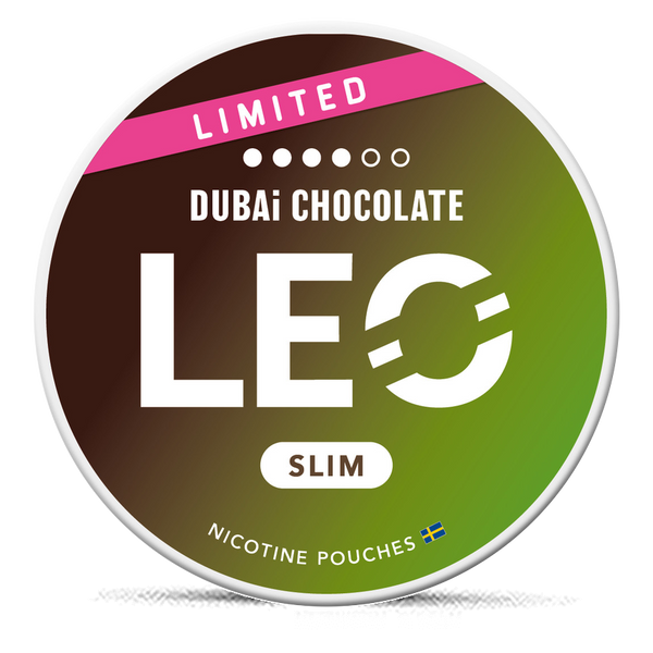 LEO Dubai Chocolate nicotine pouches wholesale | Swepouch
