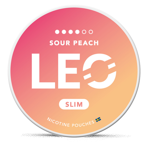 LEO Sour Peach nicotine pouches wholesale | Swepouch
