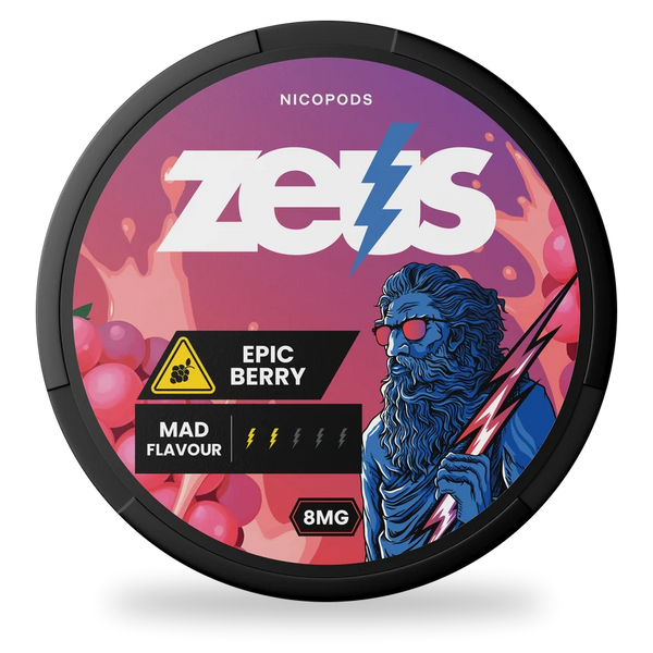 ZEUS Epic Berry nicotine pouches wholesale | Swepouch
