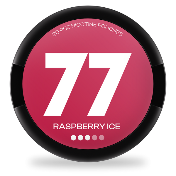 77 Raspberry Ice nicotine pouches wholesale | Swepouch
