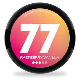 77 Raspberry & Vanilla nicotine pouches wholesale | Swepouch

