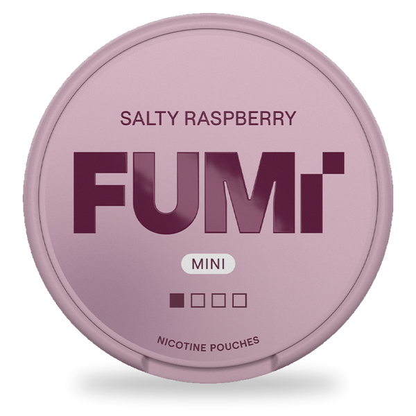 FUMi Salty Raspberry Mini nicotine pouches wholesale | Swepouch
