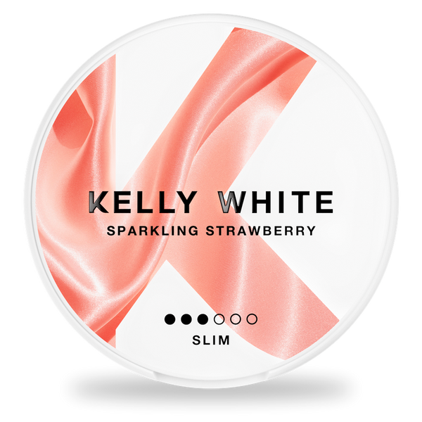 Kelly White Sparkling Strawberry nicotine pouches wholesale | Swepouch

