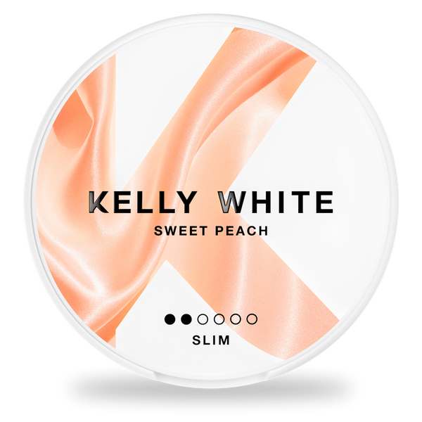 Kelly White Sweet Peach nicotine pouches wholesale | Swepouch
