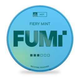FUMi Fiery Mint nicotine pouches wholesale | Swepouch

