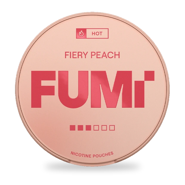 FUMi Fiery Peach nicotine pouches wholesale | Swepouch
