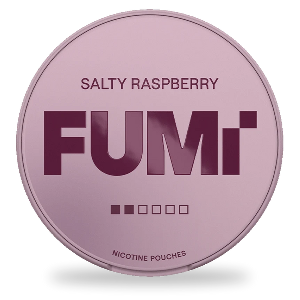 FUMi Salty Raspberry nicotine pouches wholesale | Swepouch
