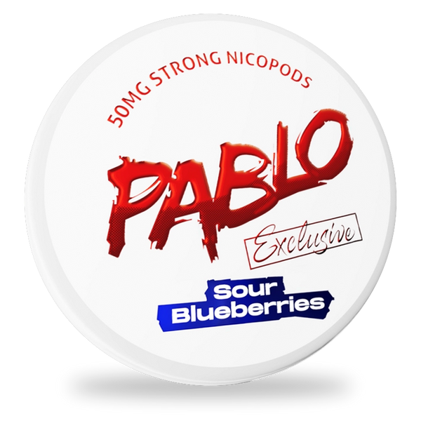 Pablo Exclusive Sour Blueberries nicotine pouches wholesale | Swepouch
