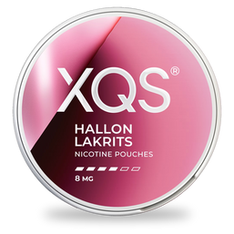 XQS Hallon Lakrits nicotine pouches wholesale | Swepouch
