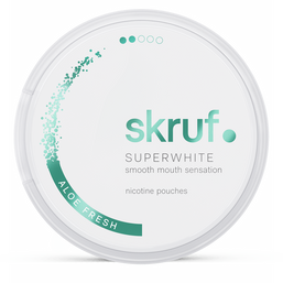SWEPOUCH skruf aloe fresh 8mg nicotine pouches wholesale in Skruf Superwhite collection | Swepouch