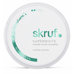 SWEPOUCH skruf aloe fresh 8mg nicotine pouches wholesale in Skruf Superwhite collection | Swepouch