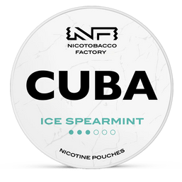 CUBA ice spearmint 10.4mg nicotine pouches wholesale in Strength Guidance collection | Swepouch