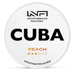 CUBA peach 10.4mg nicotine pouches wholesale in CUBA White collection | Swepouch