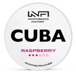 CUBA raspberry 10.4mg nicotine pouches wholesale in CUBA White collection | Swepouch