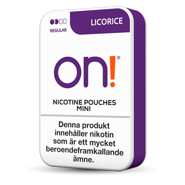 ON! on! licorice 3mg nicotine pouches wholesale | Swepouch