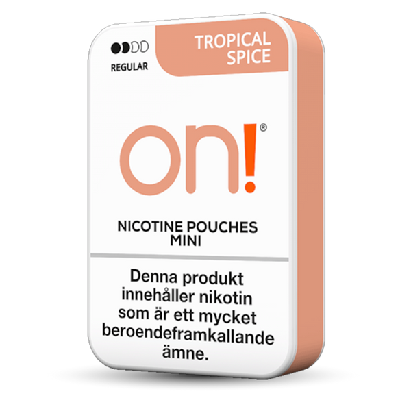 ON! on! tropical spice 3mg nicotine pouches wholesale | Swepouch