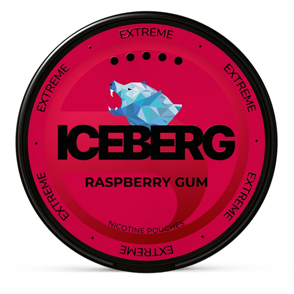 Iceberg raspberry gum 40mg nicotine pouches wholesale | Swepouch